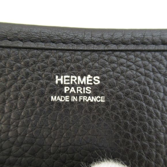 Hermes PM Shoulder Bag Leather Taurillon Clemence Black - Picture 5 of 7